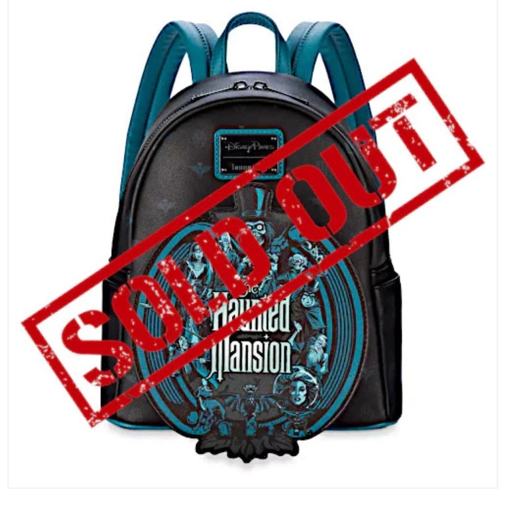 Loungefly Disney Parks The Haunted Mansion Glow In The Dark Mini Backpack NWT​ - Picture 3 of 3